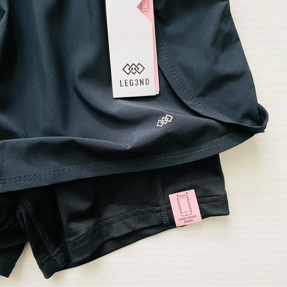 Black 2-in1 Run Shorts Size S NWT - Picture 2 of 6